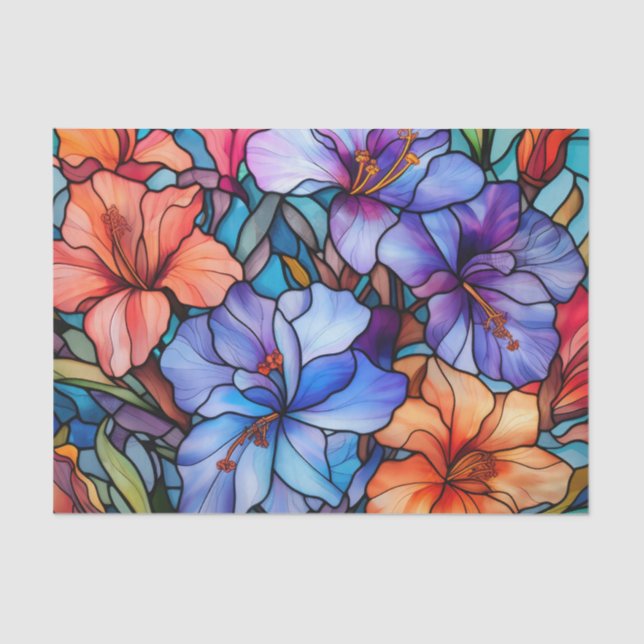 Blume zum Festhalten von Glaseffekten Seidenpapier (Vorderseite)