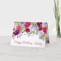 Blume zum Geburtstag: Aquarellfarben Rosa und Gelb