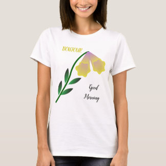 Blume zum gelben Morgen T-Shirt