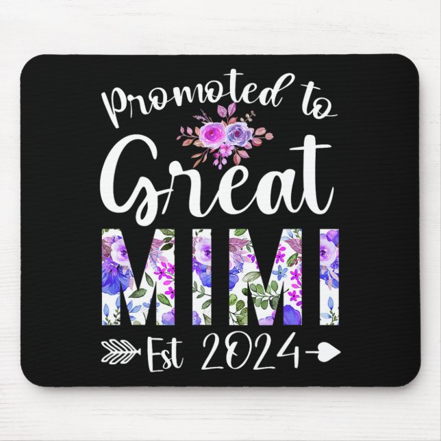 Blume zum Großen Mimi Est 2024 Muttertag Mousepad (Vorne)