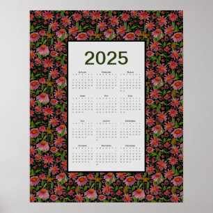 Blume zum Kalenderjahr 2025 Poster