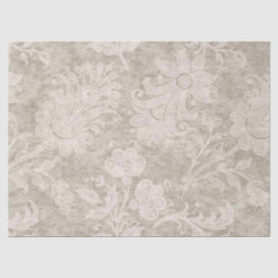 Blume zum Sand Decoupage von Cream Scrollwork Seidenpapier