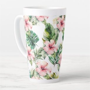 Blume zum tropischen Pink-Hibiskus Milchtasse