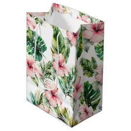 Blume zum tropischen Pink-Hibiskus Mittlere Geschenktüte