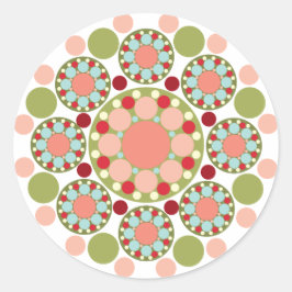 Blume zum Weihnachtsfest Runder Aufkleber