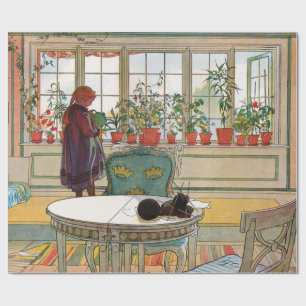 Blume zum Windows von Carl Larsson Geschenkpapier