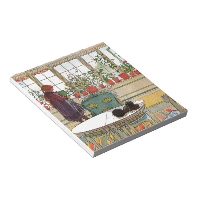 Blume zum Windows von Carl Larsson Notizblock (angewinkelt)