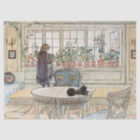 Blume zum Windows von Carl Larsson