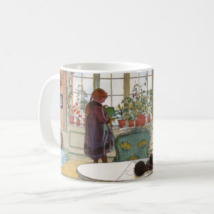 Blume zum Windows von Carl Larsson Tasse