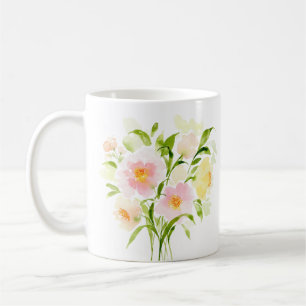 Blume zur Frühlingserzeugung aus Blütenblättern Kaffeetasse