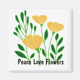 Blume zur Liebe des Friedens Magnet