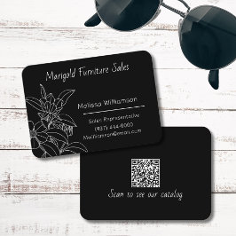 Blume zur Minimalistischen Zeilendarstellung mit Q Visitenkarte