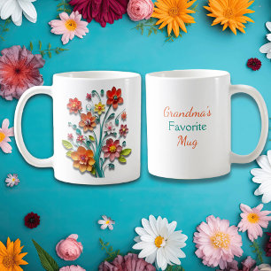 Blume zur Papierbearbeitung   Oma-Liebling Kaffeetasse
