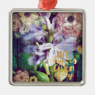 Blume zur Pflanze von Teichen Silbernes Ornament