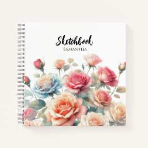 Blume zur Rose von Aquarellen Notizbuch