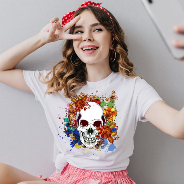Blume zur SchädelRose T-Shirt (Von Creator hochgeladen)