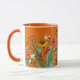 Blume Zwei-Tonen-Kaffee-Tasse Tasse