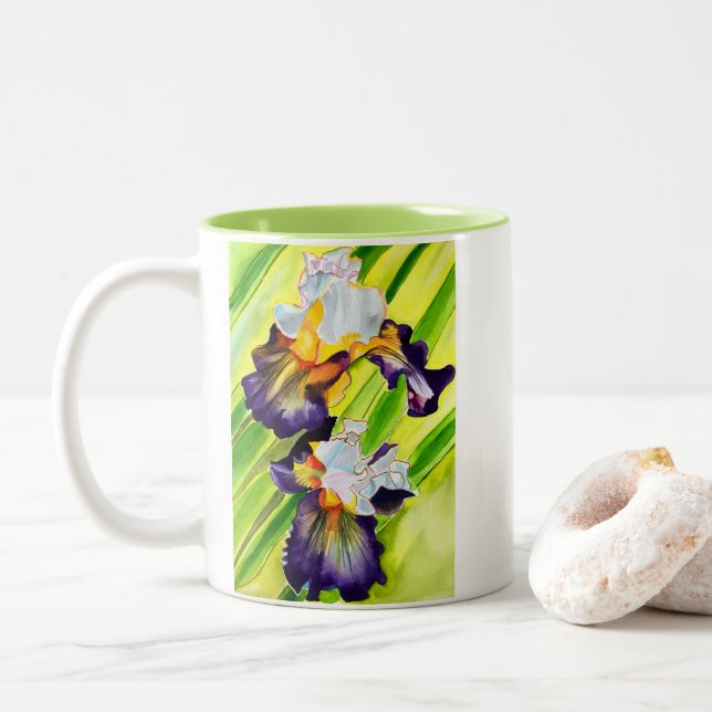 Blume Zweifarbige Tasse (Mit Donut)