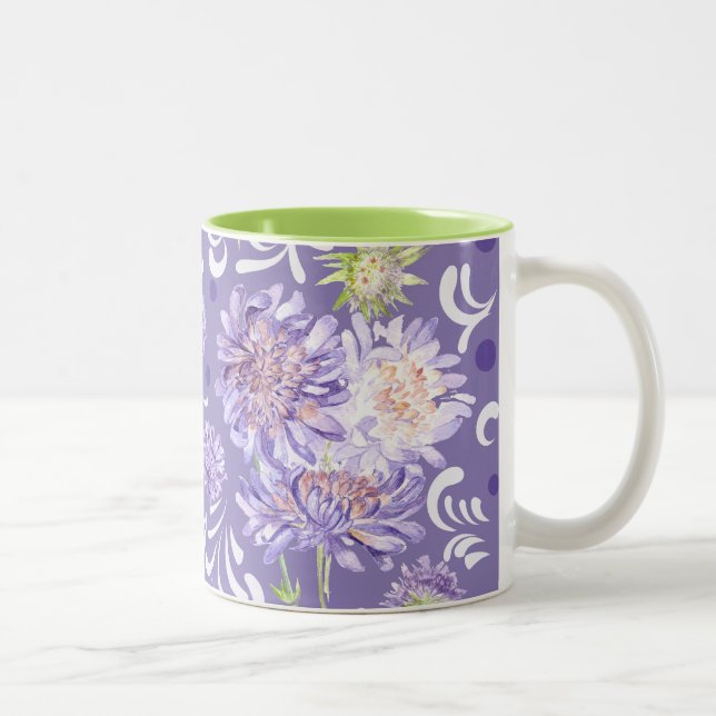 Blume Zweifarbige Tasse (Rechts)