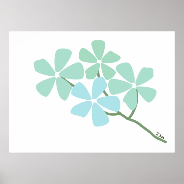 Blume-Zweigplakat Poster (Vorne)