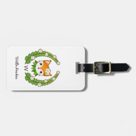 Blumefox-Name u. -monogramm Gepäckanhänger