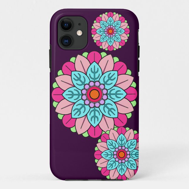 BlumeMandala Case-Mate iPhone Hülle (Rückseite)