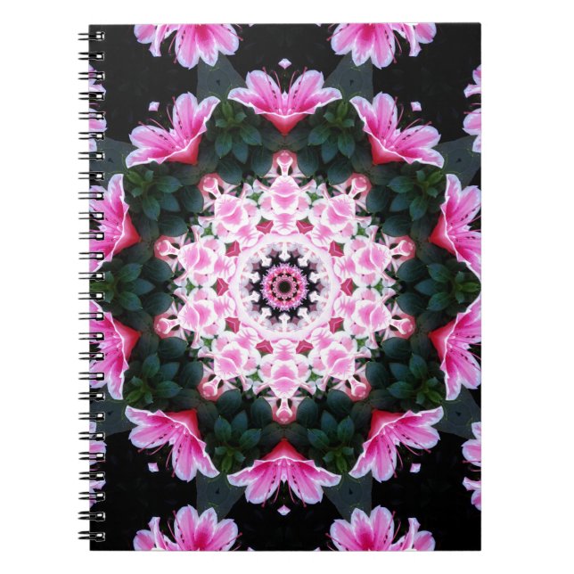 Blumemandala-Notizbuch Notizblock (Vorderseite)