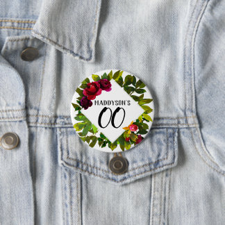 Blumen80. 90. 91. 92. 95. 98. 99. der Frauen Button