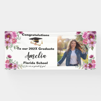 Blumen-Abschlussfeier-Foto Banner