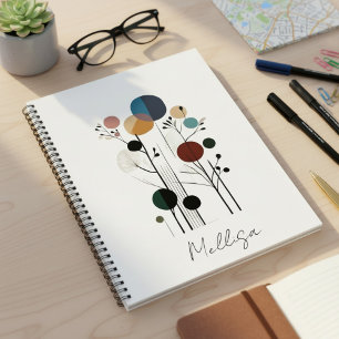Blumen abstrakt geometrisches Muster Notizbuch