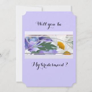 Blumen-Abstrakt-Wirst du meine Brautjungfer sein K Save The Date