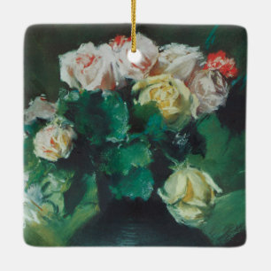 Blumen (aka Rosen) von William Merritt Chase Keramikornament