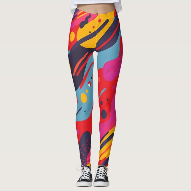 Blumen-All-Over-Print-Leggings Leggings (Vorderseite)