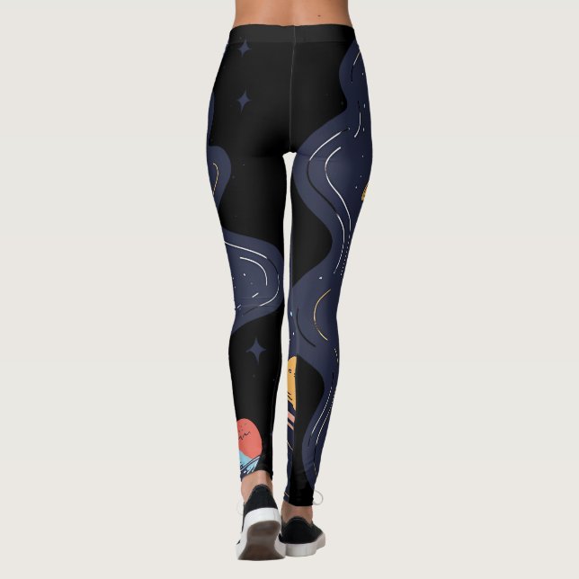 Blumen-All-Over-Print-Leggings Leggings (Rückseite)