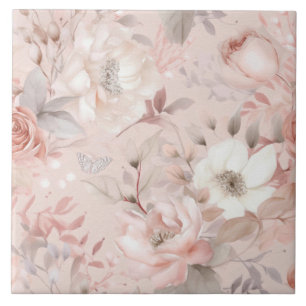 Blumen,alte Rosen,rosa Rosen Fliese