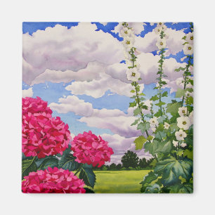 Blumen am Rand einer Wiese 2008 Magnet
