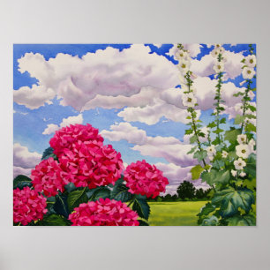 Blumen am Rand einer Wiese 2008 Poster