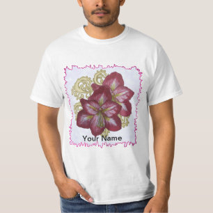 Blumen-Amaryllis-T-Shirt T-Shirt