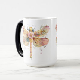 Blumen-Aquarell-Libelle Verwandlungstasse