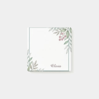 Blumen-Aquarell personalisierte Haftnotizen Post-it Klebezettel