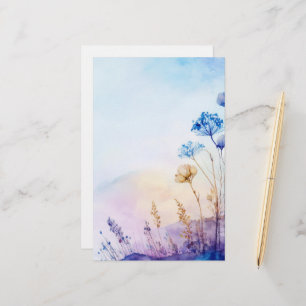 Blumen-Aquarell-Schreibwarenpapier Briefpapier