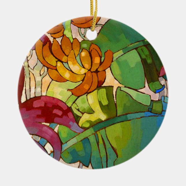 "Blumen - Arman Manookian Verzierung Keramik Ornament (Vorne)