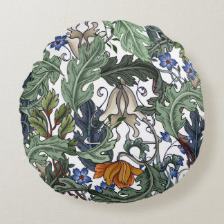 Blumen, Art Deco, modern, nahtlos. Rundes Kissen