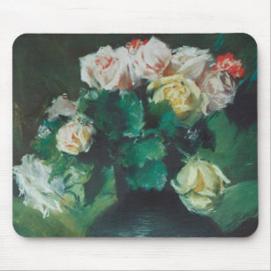 Blumen (auch bekannt als Rosen) von William Merrit Mousepad