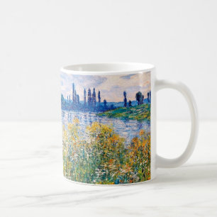 Blumen auf den Banken feiner Kunst der Seines Tasse