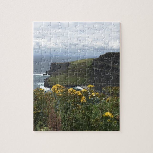 Blumen auf den Klippen von Moher Puzzle (Vertikal)
