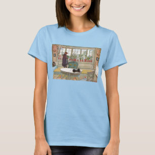 Blumen auf der Fensterbank von Carl Larsson T-Shirt