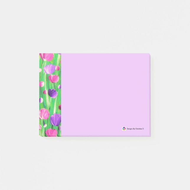 Blumen auf Parade Post-it Klebezettel (Vorderseite)