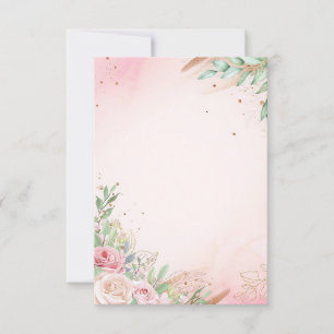 Blumen auf rosa Hintergrund Einladung