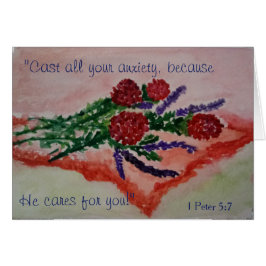 Blumen auf Tischdecke